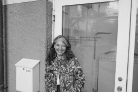 Övül Ö. Durmuşoğlu outside Index, June 2026. Image credit: Tony Karlsson Savci