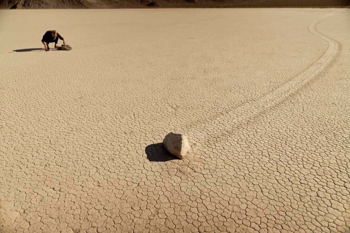 Film still from Ear To The Ground, (wandering rocks), Ulrika Sparre